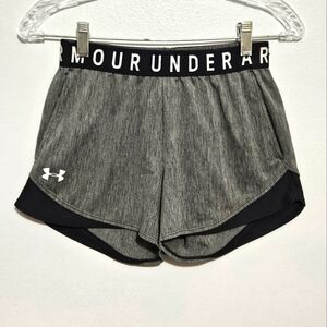 Under Armour Women's Heather Gray and Black Athletic Shorts Size XS